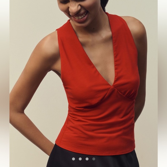 Reformation Elegant Red Sleeveless Top - Picture 4 of 8